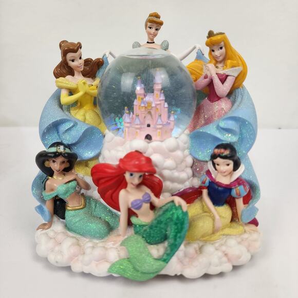 Disney Parks 6 Princesses "Once Upon A Dream" Musical Snow Globe 5.5X6" In Box - Picture 2 of 16